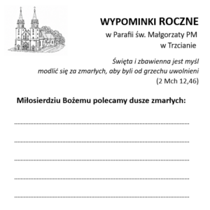 Formularz wypominek